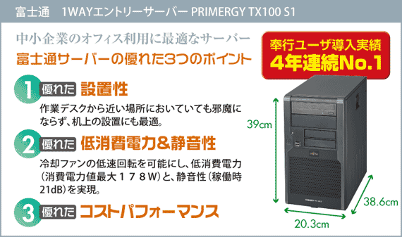 xm1WAYGg[T[o[ PRIMERGY TX100 S1