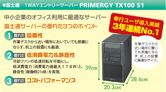 xm1WAYGg[T[o[ PRIMERGY TX100 S1